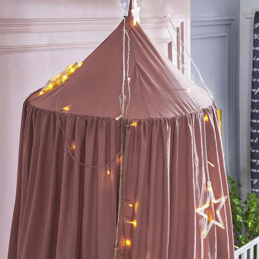 Battilo Kids Bed Mosquito Net Bed Canopy for Boys & Girls Room Bed Curtain for Child Crib Children Tent Hanging Round Play Tent