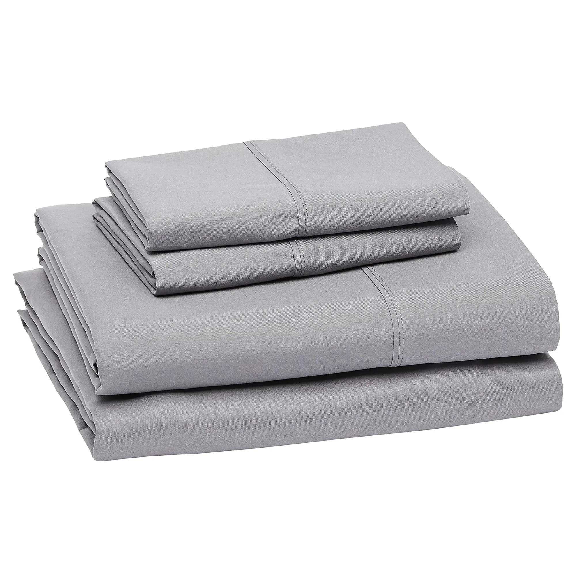 Battilo Double Bed Sheet Set 4Pieces Bedding Set with Pillowscases Luxury Soft Flat & Fitted Sheet For Twin Full Queen King Bed