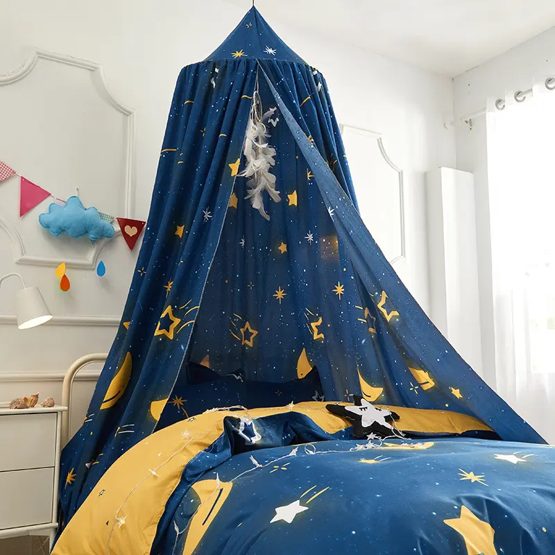 Battilo Bed Canopy Bed Curtain Mosquito Net Child Tent Round Dome Hanging Indoor Castle Play Tent For Kids Children's Room Decor