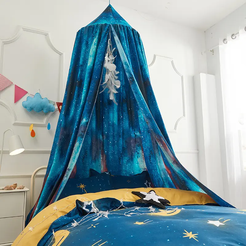 Battilo Bed Canopy Bed Curtain Mosquito Net Child Tent Round Dome Hanging Indoor Castle Play Tent For Kids Children's Room Decor