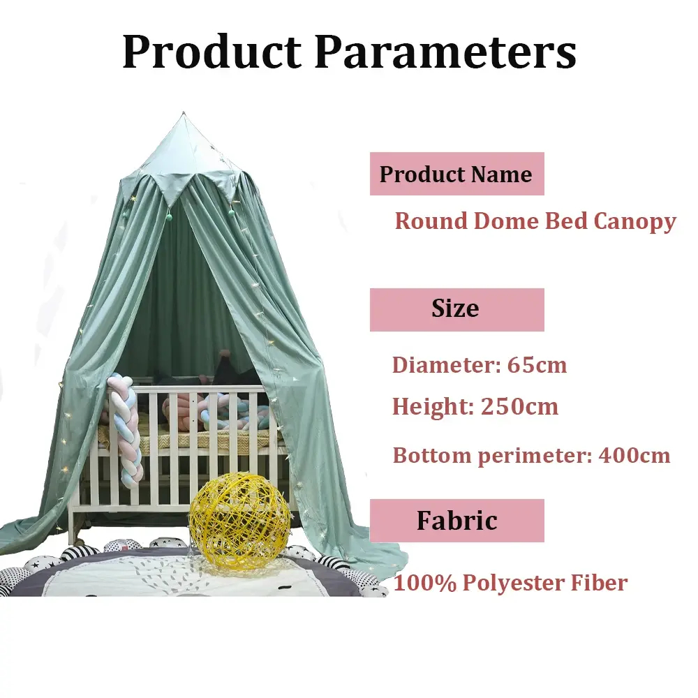 Battilo Bed Canopy for Kids Mosquito Net for Girls Bedroom Decor Round Dome Hanging Castle Play Tent Children Reading Nook Decor