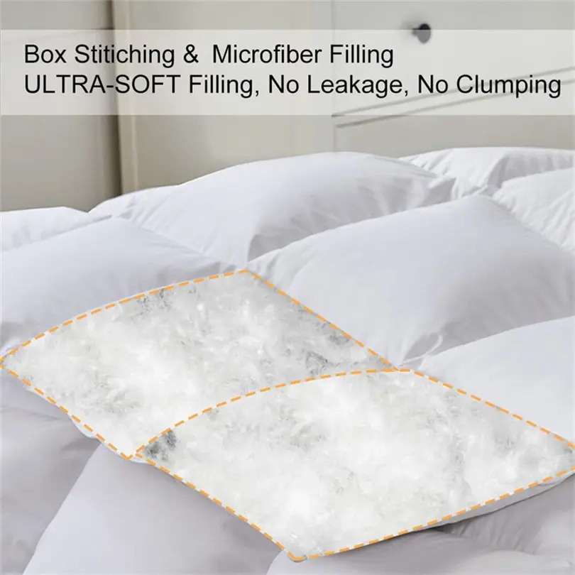 Luxurious White Goose Bed Duvet Super King Size Duvet 5 Stars Hotel Goose Feather Down Quilt Anti Allergen Ultra Soft Comforter