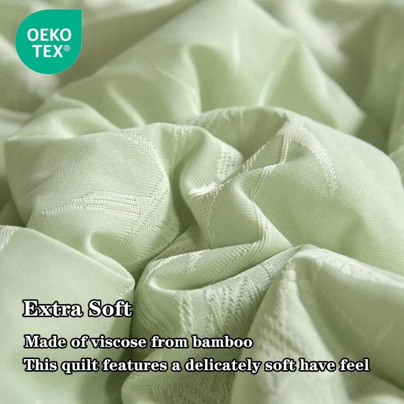 Cooling Bamboo Summer Quilt, Lightweight Breathable Summer Blanket for Queen King Size Luxury Throws for Bed, Couch and Sofa