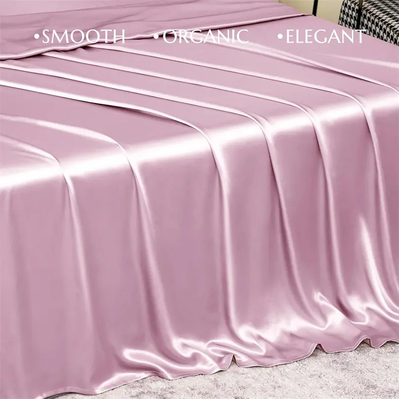 100% Silk 1pc Flat Bed Sheet Luxury Natural Mulberry Silk Bedding Flat Top Sheet Customized Any Size Bedsheet Smooth Bed Linen