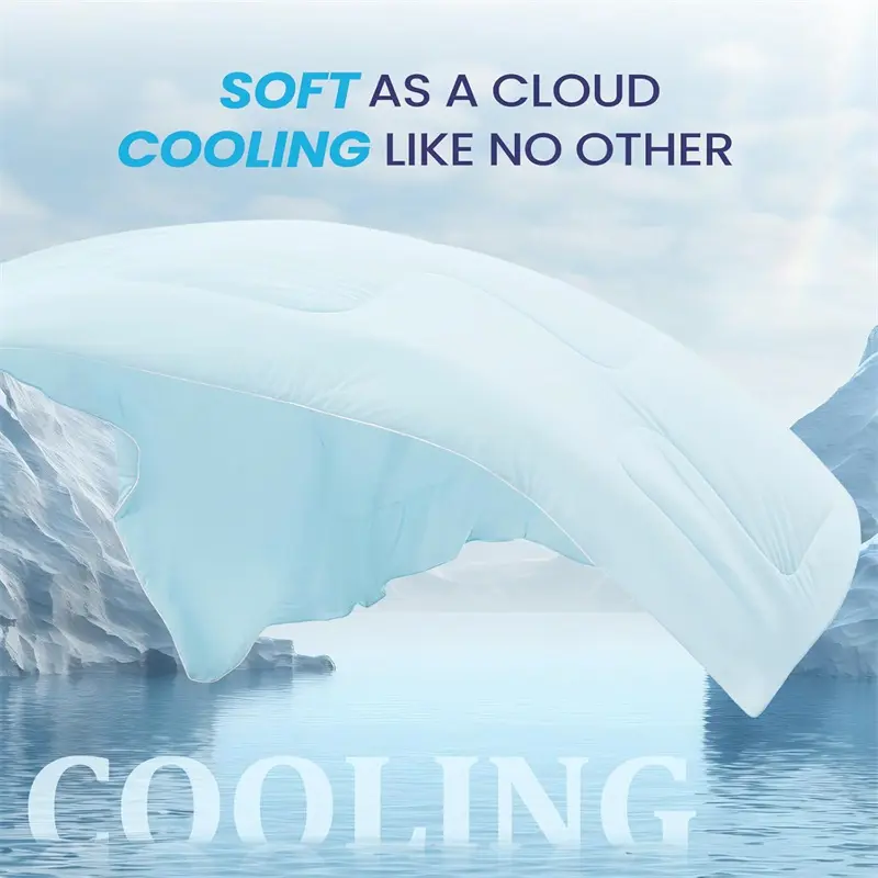 Silky Summer Cooling Blanket for Kids Adults Breathable Lightweight Cooling Comforter with Double Sided Cool Technology Fabric
