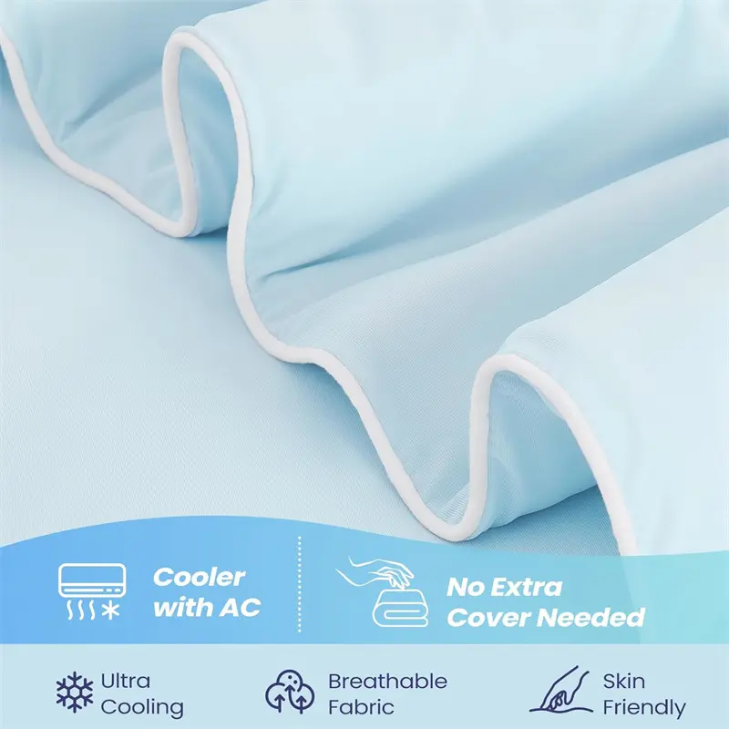 Silky Summer Cooling Blanket for Kids Adults Breathable Lightweight Cooling Comforter with Double Sided Cool Technology Fabric