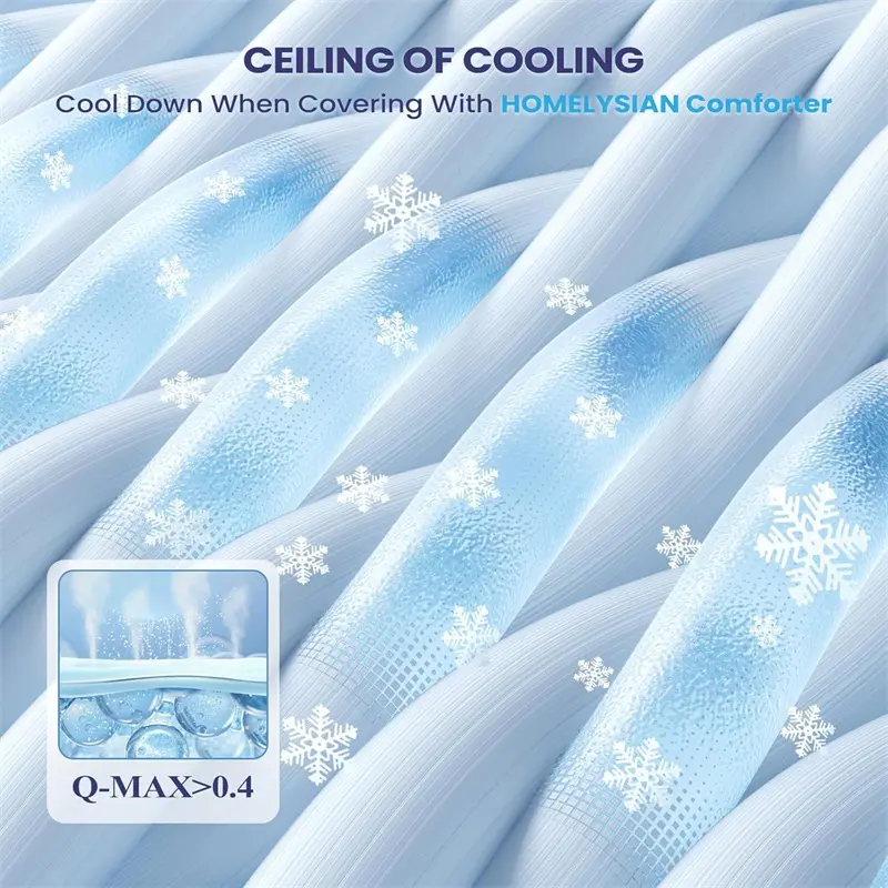 Silky Summer Cooling Blanket for Kids Adults Breathable Lightweight Cooling Comforter with Double Sided Cool Technology Fabric