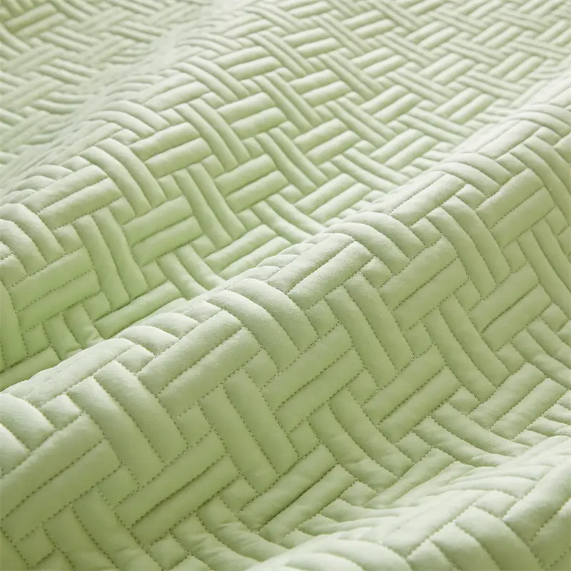 Cotton Quilted Mattress Pad Topper Soybean Microfiber Filling Anti-bacterial Queen King Size Bed Pad Protector Cover Fittedsheet