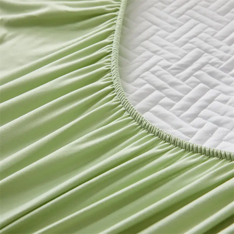 Cotton Quilted Mattress Pad Topper Soybean Microfiber Filling Anti-bacterial Queen King Size Bed Pad Protector Cover Fittedsheet