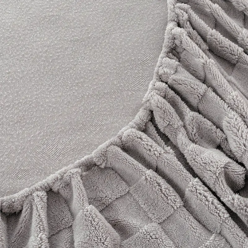 Winter Warm Fitted Bed Sheet Taff Velvet Fleece Bed Linen Single/Double/King/Queen Size Plush Mattress Cover Thick Bed Cover