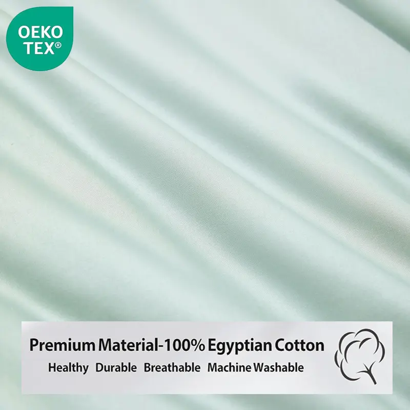 Soft 800 Thread Count Egyptian Cotton Duvet Cover, Luxury Bedding Comforter Cover with Zipper Closure, All Seasons Quilt Cover