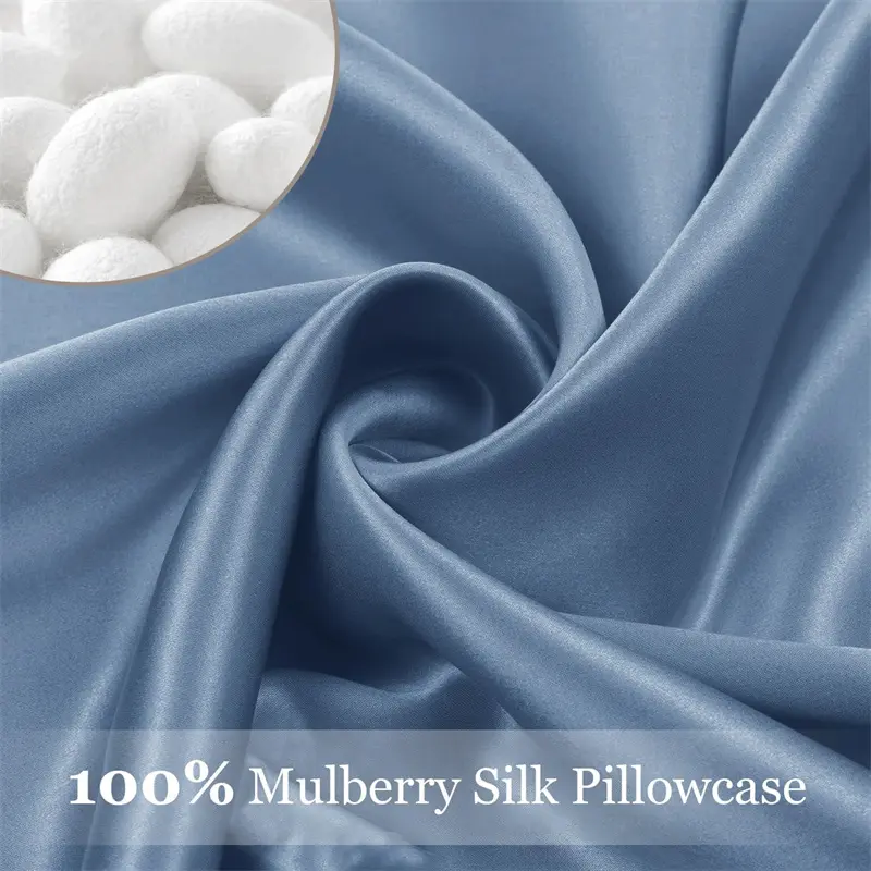 100% Natural Mulberry Silk Pillowcase for Hair and Skin Double Sides Real Silk 2pcs Pillow Case Cover Anti-Aging Hypoallergenic
