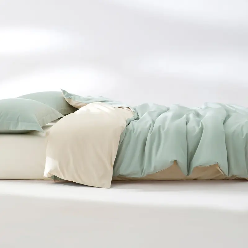 Soft 800 Thread Count Egyptian Cotton Duvet Cover, Luxury Bedding Comforter Cover with Zipper Closure, All Seasons Quilt Cover