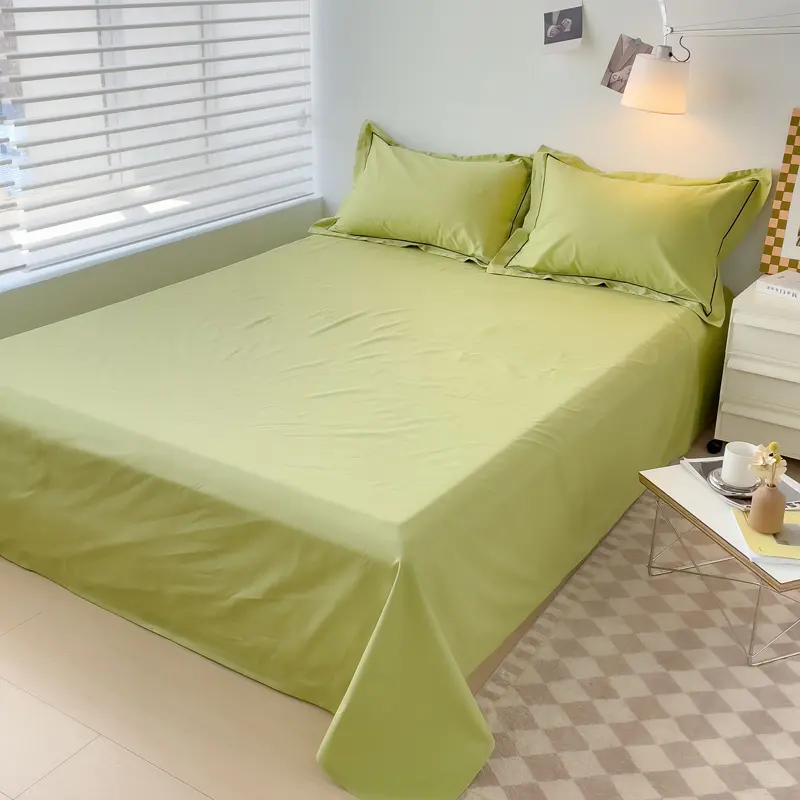 Soft Egyptian Cotton Bed Sheet Home Textile Luxury 400TC 100% Cotton Flat Sheets Bed Linen Single Queen King Size Bedspreads
