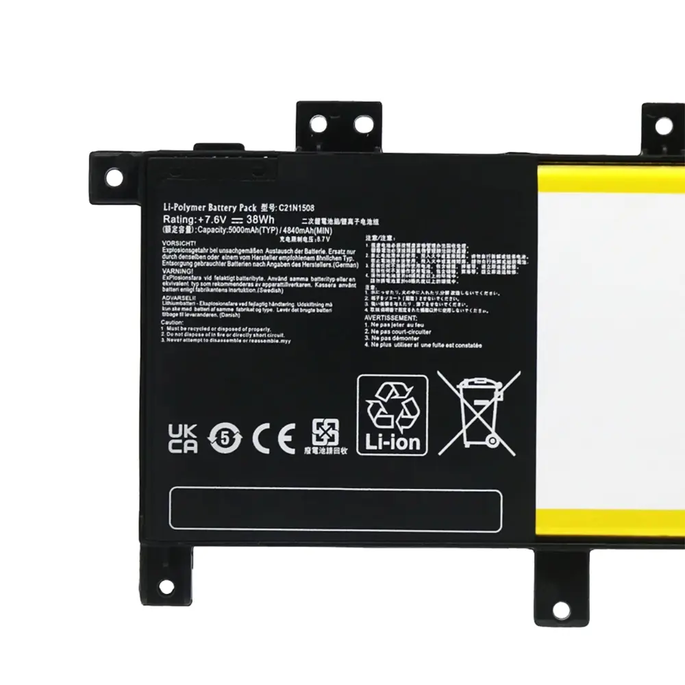 C21N1508 Laptop Battery For ASUS X456U X456UA X456UR X456UV A456U X456UB X456UF X456UJ F456U F456UV K456U R457U 38Wh C21PQ9H