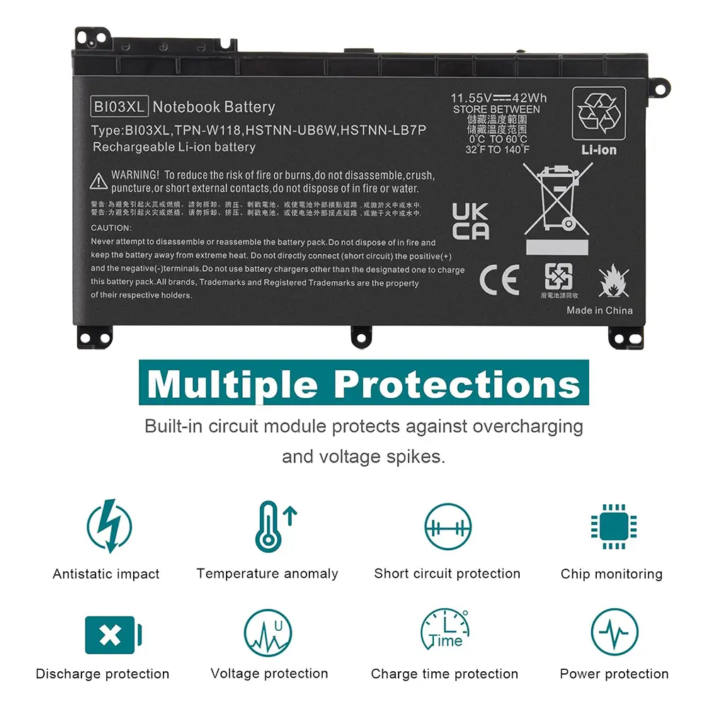 BI03XL 0N03XL 844203-850 844203-855 Laptop Battery for HP Pavilion X360 m3-u m3-u001dx 13-u HSTNN-UB6W HSTNN-LB7P 915486-855