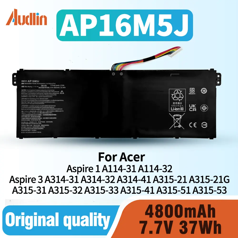 AP16M5J Laptop Battery for Acer Aspire 1 A114-31 A114-32 Aspire 3 A314-31 A314-32 A314-41 A315-21 A315-21G A315-22 A315-31