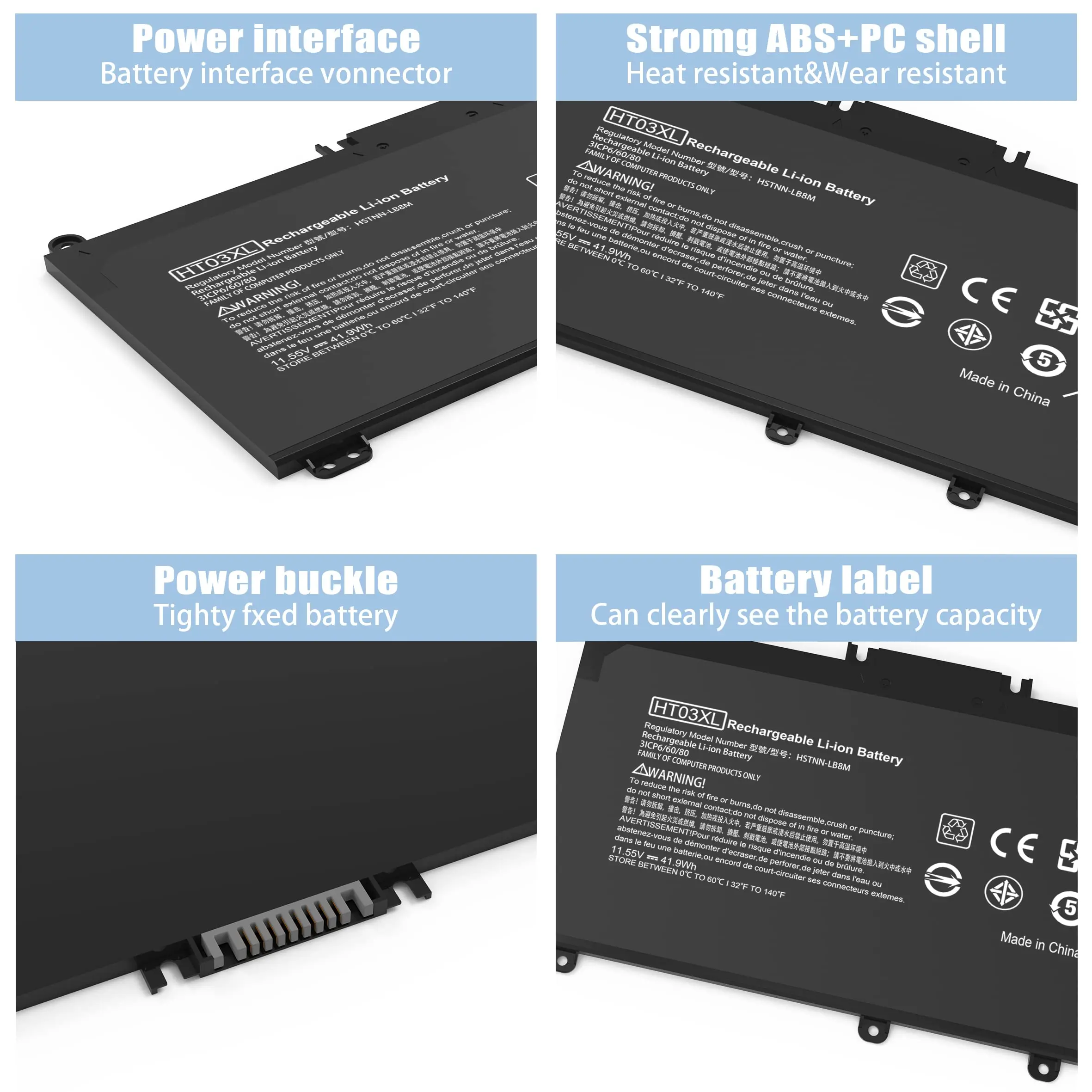HT03XL Laptop Battery L11119-855 for HP Pavilion 15-DA 15-DB 15-DW 15-CS 15-DY 17-by 17-CA 14-CE 14-CF 14-DF 14-DQ 14-DK Series