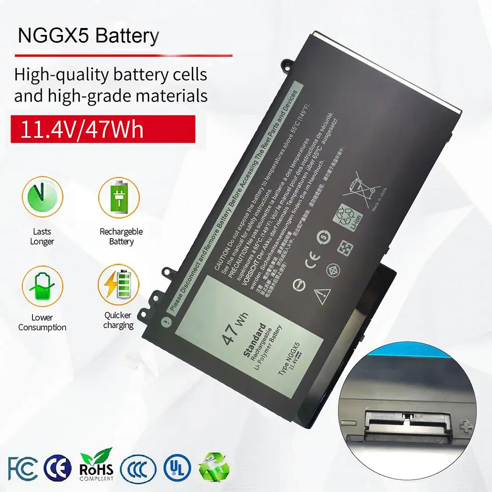 NGGX5 JY8D6 954DF 0JY8D6 451-BBUM RDRH9 Replacement Laptop Battery for DELL Latitude E5270 E5470 E5570 E5550 M3510 Series Tablet