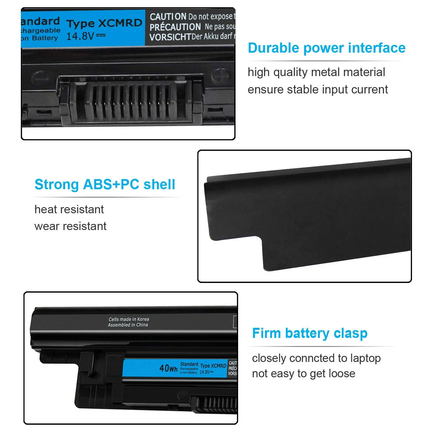 40Wh XCMRD Laptop Battery for Dell Inspiron 15 3000 Series 3521 3531 3537 15R 5537 5521 17R 17 3721 3737 5737 14R 3421 5421 7447