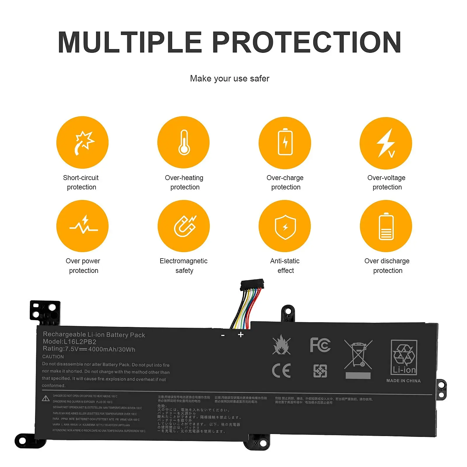 L16C2PB2 L16M2PB1 Laptop Battery for Lenovo IdeaPad 330 Battery 330-15IKB 320-15IKB 320-15AST 320-17IKB S145-15AST 320-15ABR