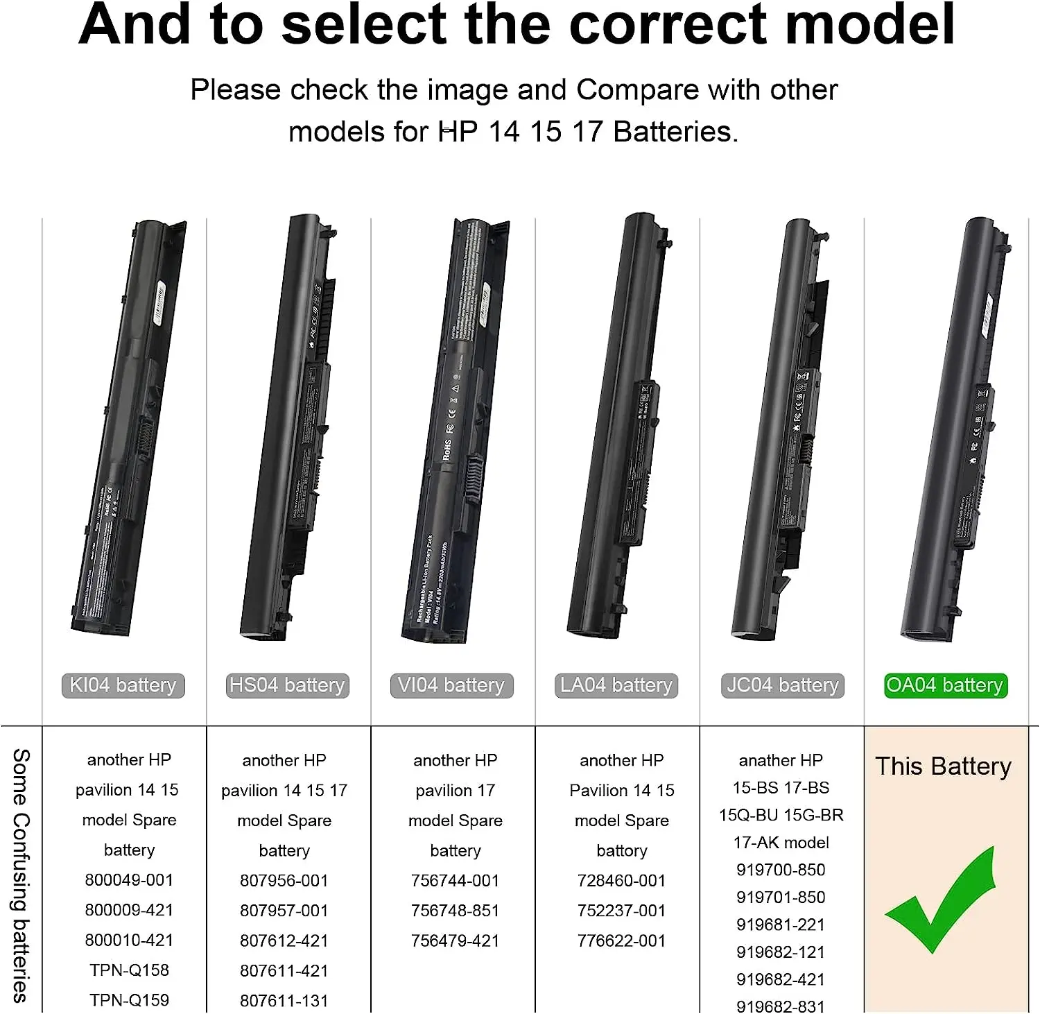 OA04 OA03 Battery for HP 740715-001 746641-001 746458-421 HSTNN-LB5Y HSTNN-LB5S HSTNN-PB5Y 740715001 746641001 240 250 255 G2 G3