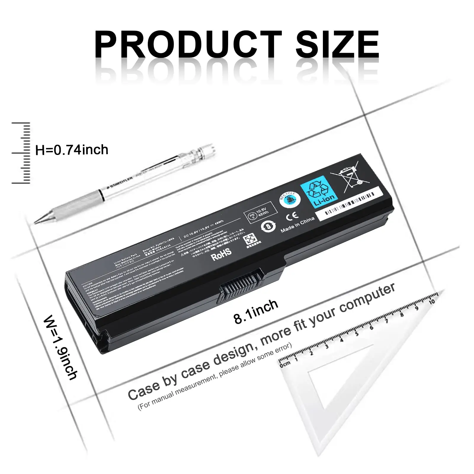 PA3817U-1BRS Battery for Toshiba Satellite P755 P745 L755 L755D L775 L775D L745 L655 L675 L645 C655 C675 A655 M645 P745-S4320