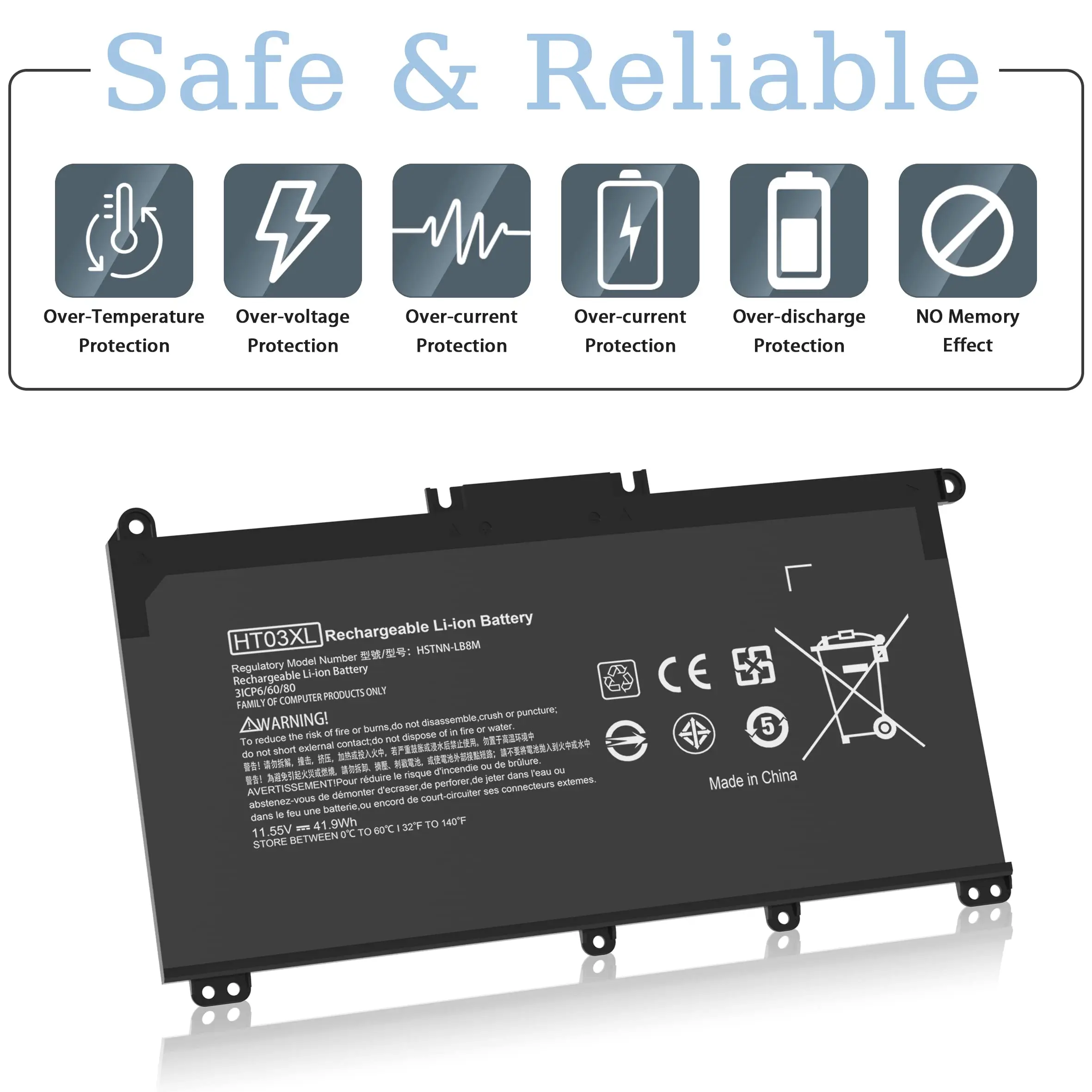 HT03XL L11119-855 Laptop Battery for HP Pavilion 14-CE 14-CF 14-DF 14-DQ 14-DK 15-DA 15-DB 15-DW 15-CS 15-DY 17-by 17-CA Series