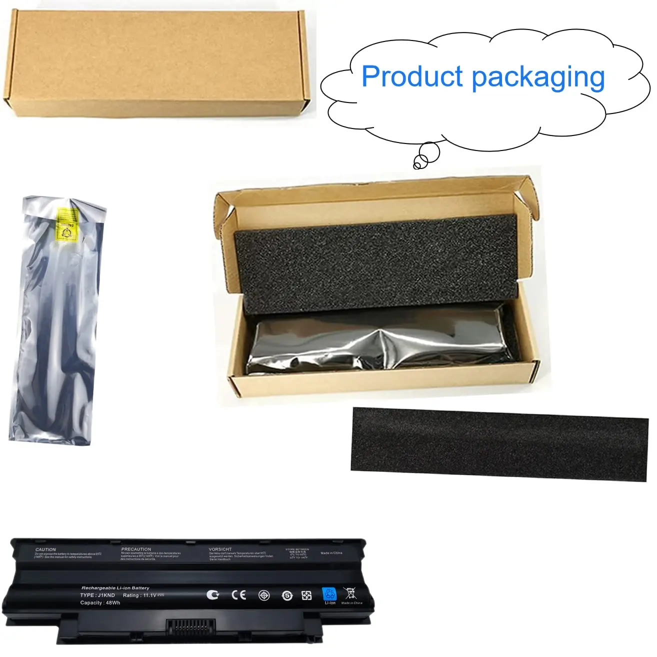 N5010 3520 N7110 J1KND Battery for Dell Inspiron 3420 15r 17r 14r 13r N5110 N4110 N4010 N3010 M5110 M4110 M501 M503 Vostro 3750