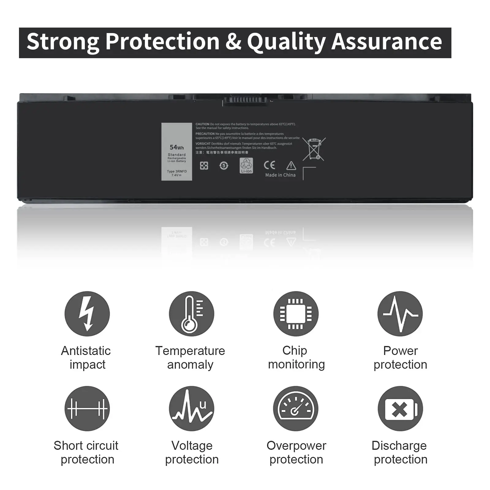 High Capacity 54Wh 3RNFD Battery for Dell Latitude 14 E7440 E7450 E7420 Series Laptop V8XN3 G95J5 34GKR 0909H5 0G95J5 PFXCR