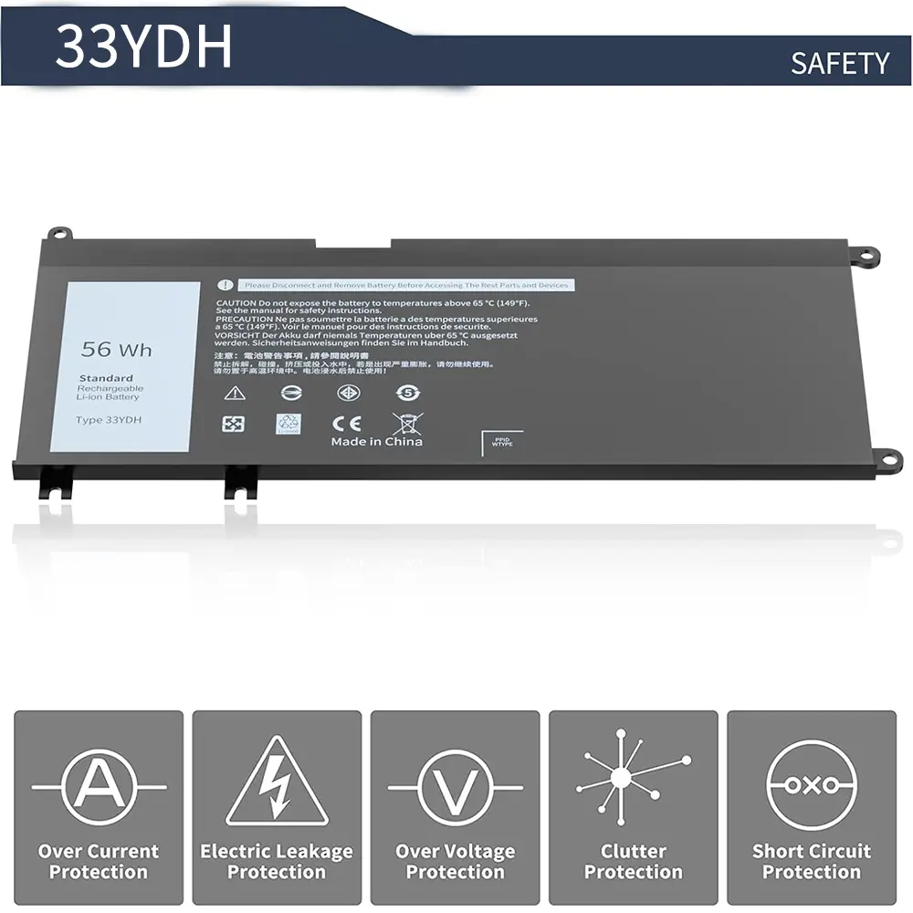 33YDH Battery for Dell Inspiron 17 7000 7778 7779 7773 7786 inspiron 15 7577 7586 Latitude 3380 3480 3490 3580 3588 3590 G3 3579