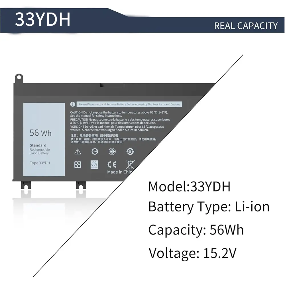 33YDH Battery for Dell Inspiron 17 7000 7778 7779 7773 7786 inspiron 15 7577 7586 Latitude 3380 3480 3490 3580 3588 3590 G3 3579