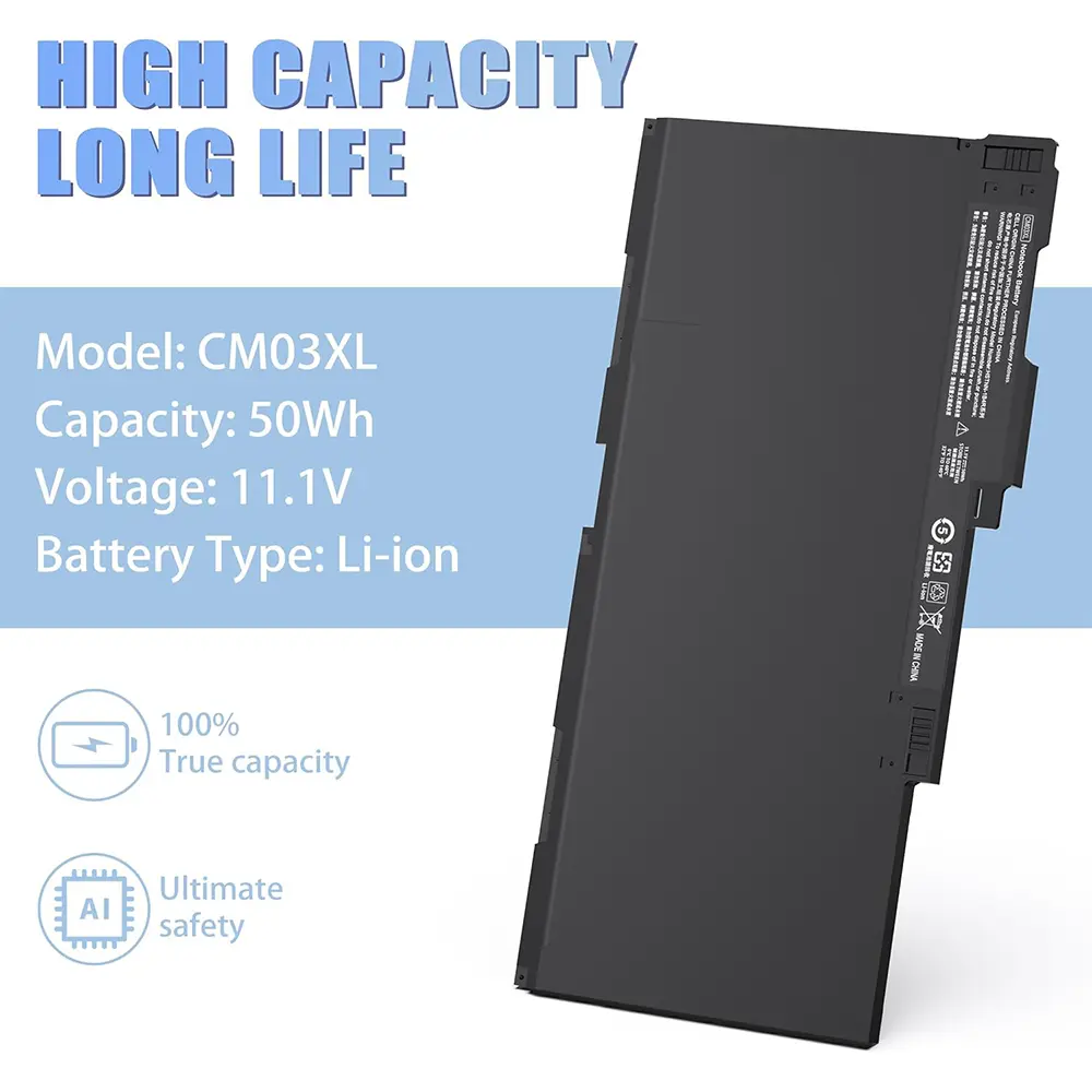 CM03 CM03XL Laptop Battery for HP EliteBook 740 745 750 755 840 845 850 855 G1 G2 Series Notebook CO06XL 716724-421 717376-001