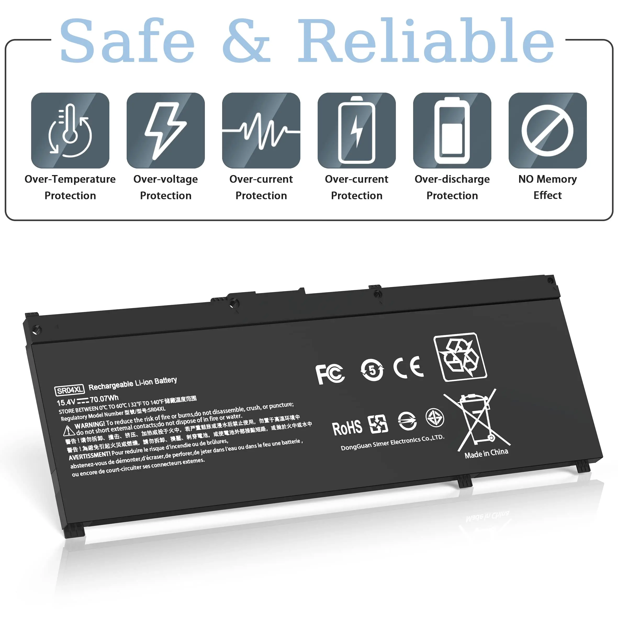SR04XL SR03XL Laptop Battery for HP Omen 15-CE0XX 15-DC0XX Series 15-CE009LA 15-CE015DX Pavilion 15-CB0XX 15-CX0XX 15-CB041NR