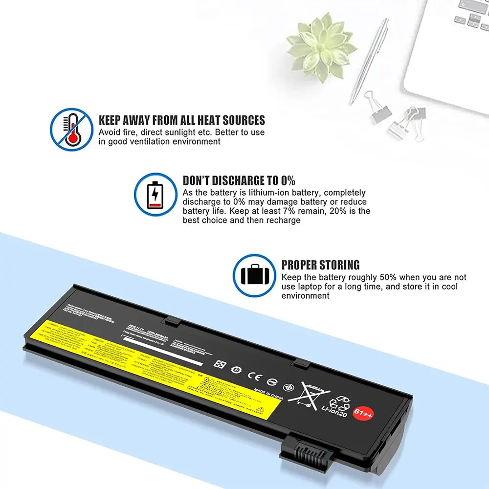 61++ 72Wh Laptop Battery for Lenovo ThinkPad T470 T480 T570 T580 P51S P52S A475 Series for 01AV427 01AV422 01AV423 01AV492