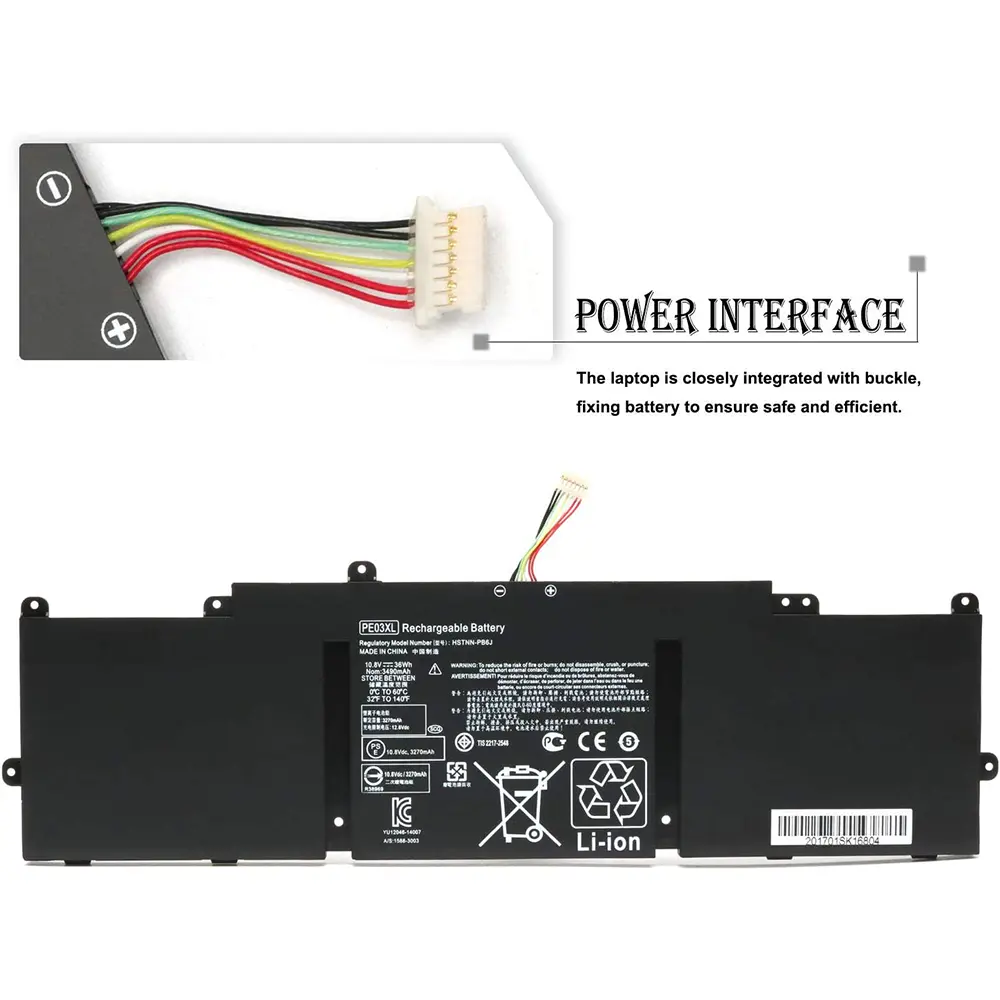 PE03XL Battery Replacement for HP PE03XL PE03 Chromebook 210 G1 11 G4 HSTNN-LB6M HSTNN-PB6J 766801-421 767068-005 766801-851