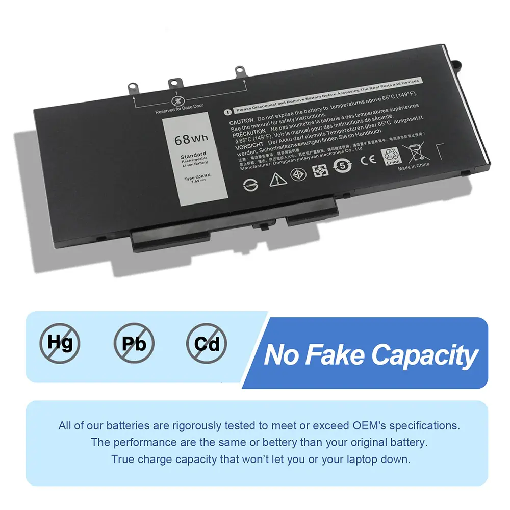 GJKNX Laptop Battery for Dell Latitude E5480 E5580 E5490 E5491 E5590 E5591 5280 5288 5290 5480 5488 5490 Precision 15 3520 M3530