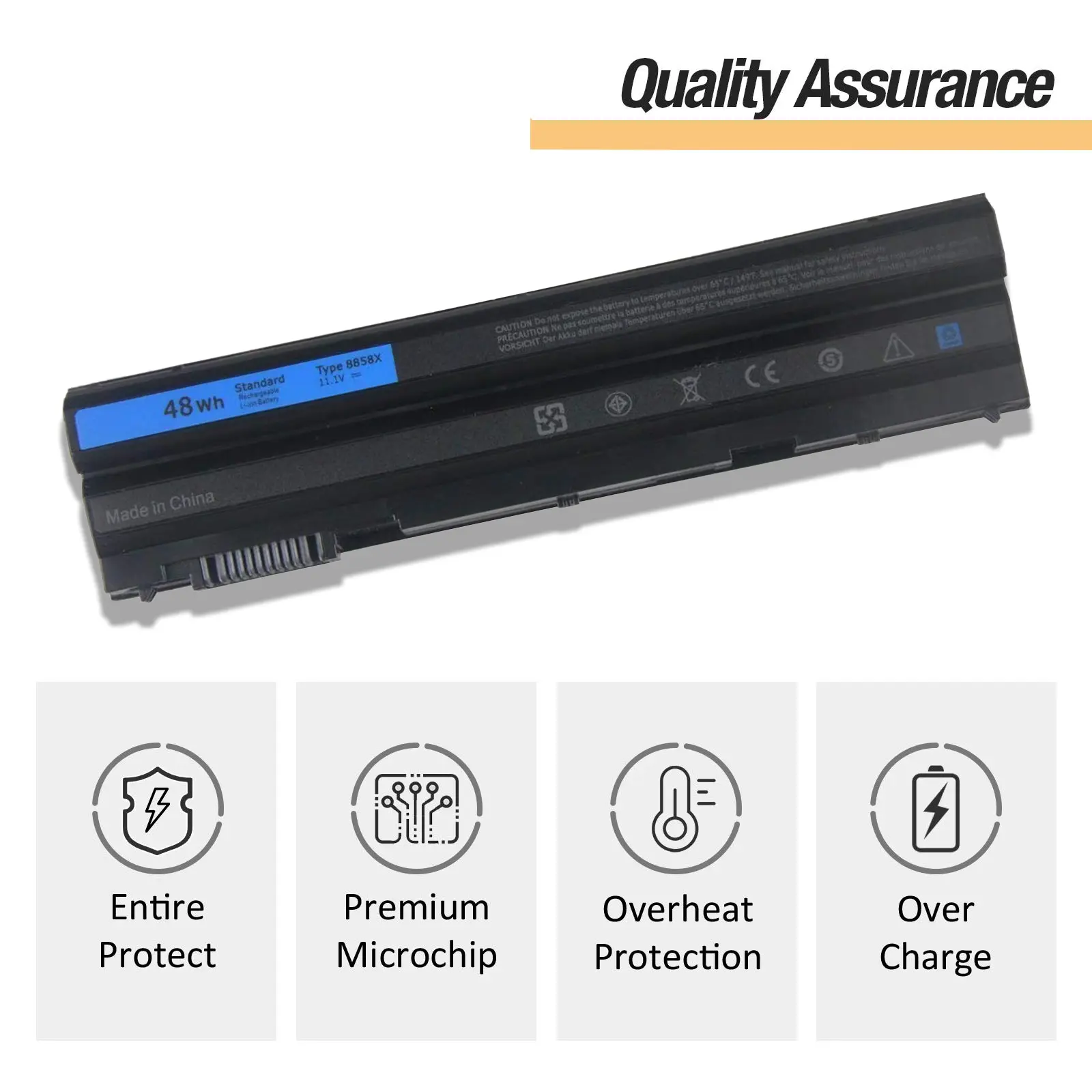 48Wh 8858X Laptop Battery for Dell Latitude E5420 E5430 E6420 E6430 Inspiron 14R 5420 15R 4420 7520 5520 17R-4720 Series 911MD