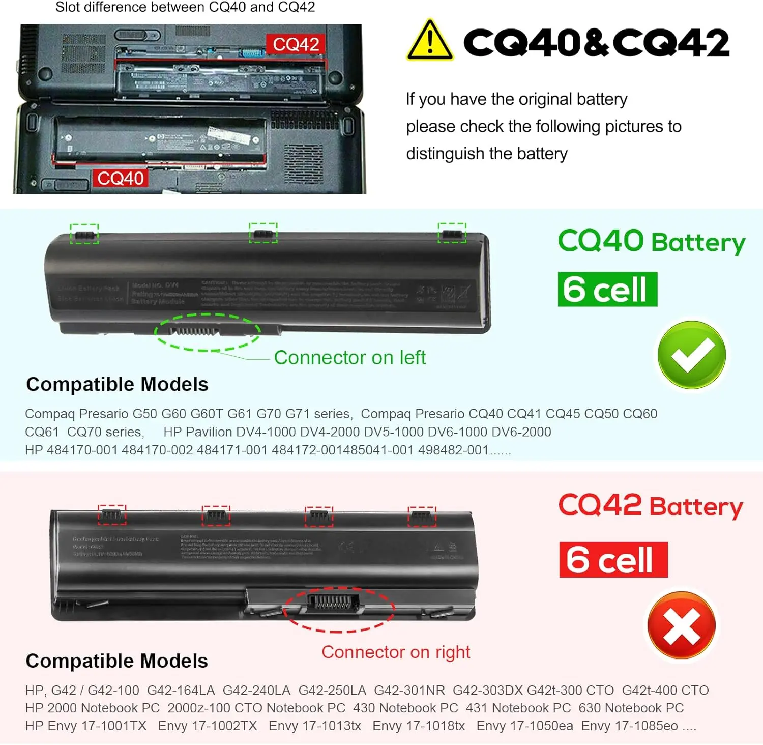 EV06 484170-001 Battery for HP G60 G61 G70 G71 Pavilion DV4-1000 DV5-1000 DV5-3000 DV6-1000 DV6-2000 Presario CQ40 CQ60 CQ61