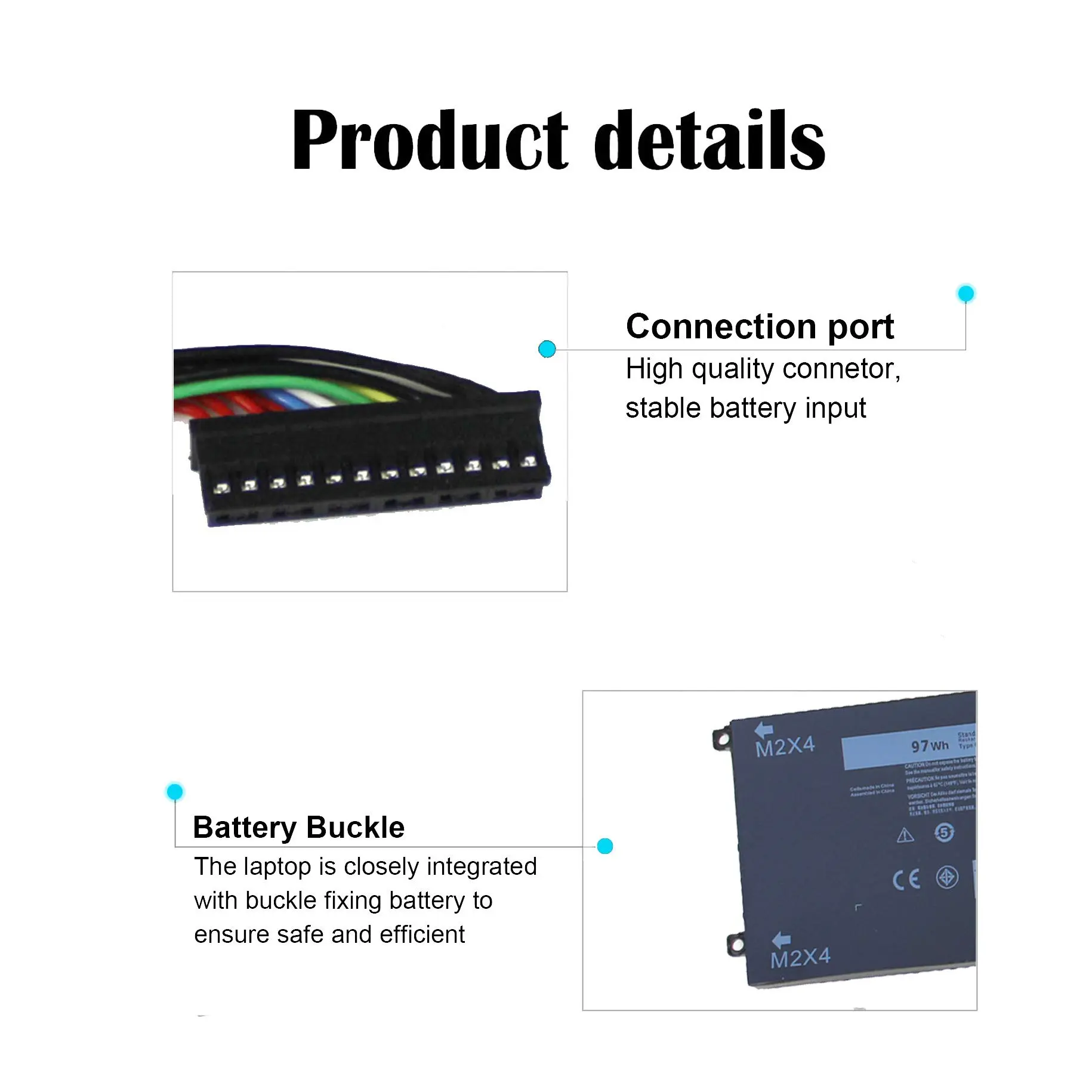 97WH 6GTPY Laptop Battery for Dell XPS 15 9560 9570 9550 7590 Precision 5540 5520 5530 5510 Vostro 7500 Series 5041C 5XJ28 GPM03