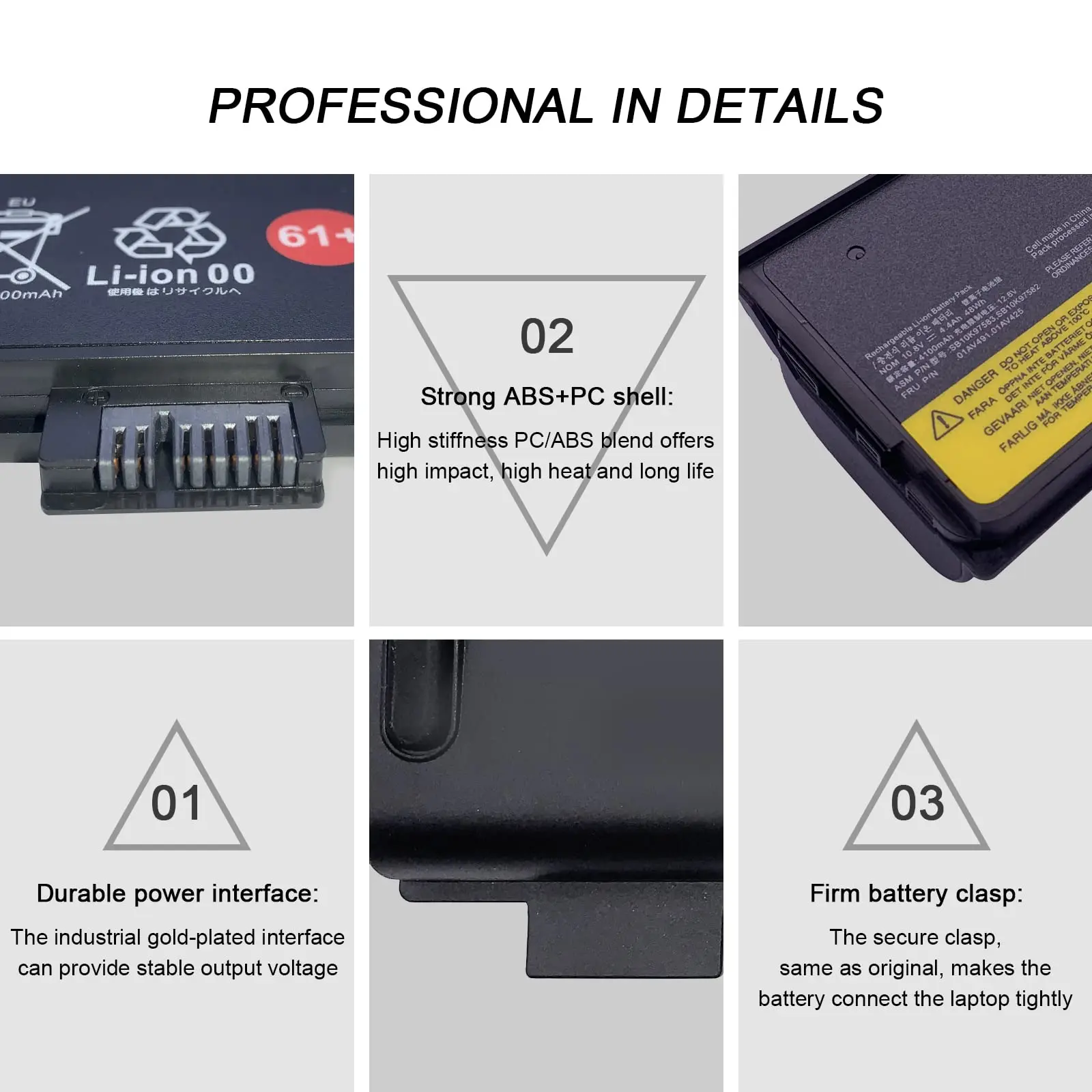 01AV425 61+ 48Wh Battery for Lenovo ThinkPad T470 T570 T480 T580 A475 A485 P51S P52S TP25 4X50M0881 01AV491 SB10K97582 01AV426