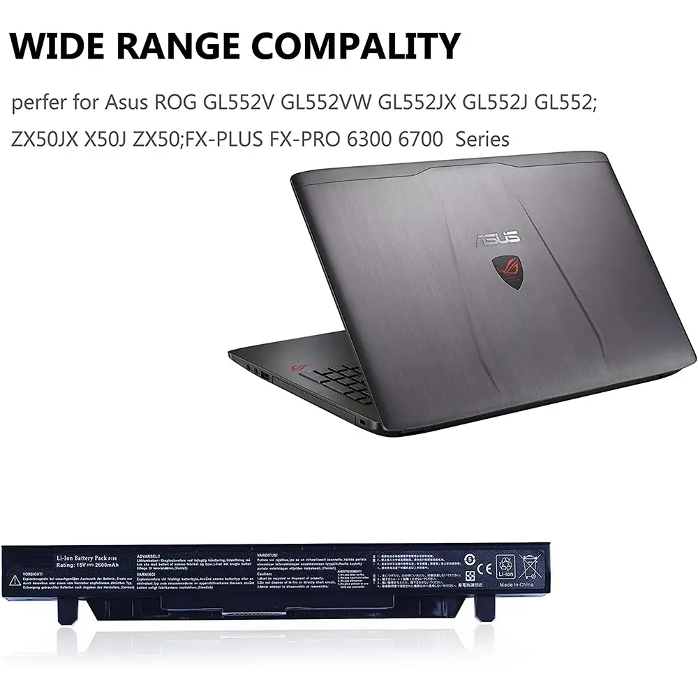A41N1424 Battery for Asus ROG GL552V GL552VW GL552VW-DH74 DH71 GL552JX GL552J GL552;ZX50JX X50J X555 ZX50 FZ50 FX50VW;FX-PLUS
