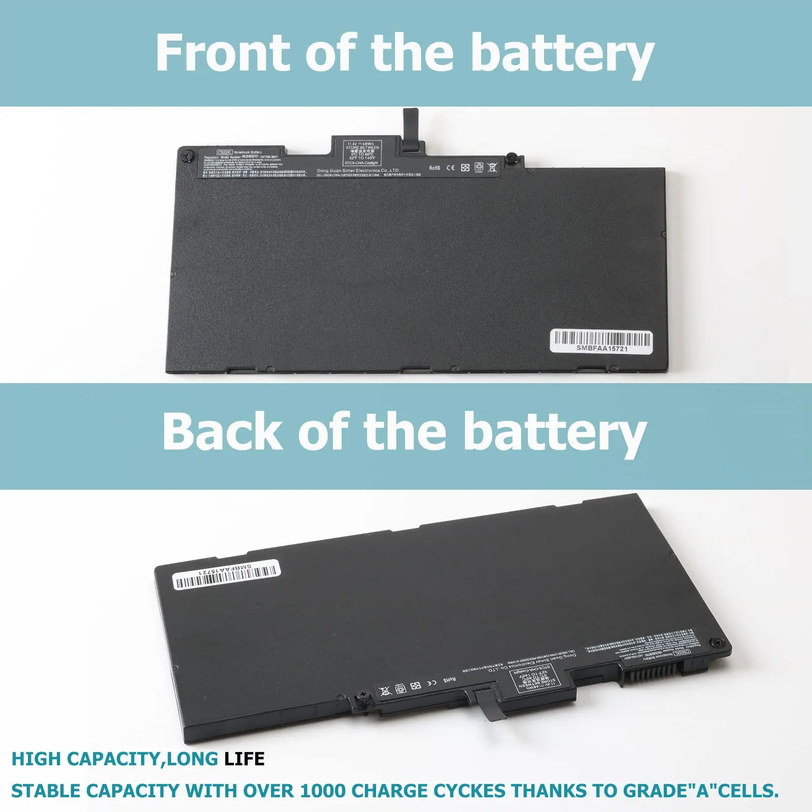 CS03XL Laptop Battery for HP Elitebook 840 G3 840 G4 850 755 745 G3 G4 ZBook 15U G3 G4 Series HSTNN-IB6Y 800513-001 CS03046XL