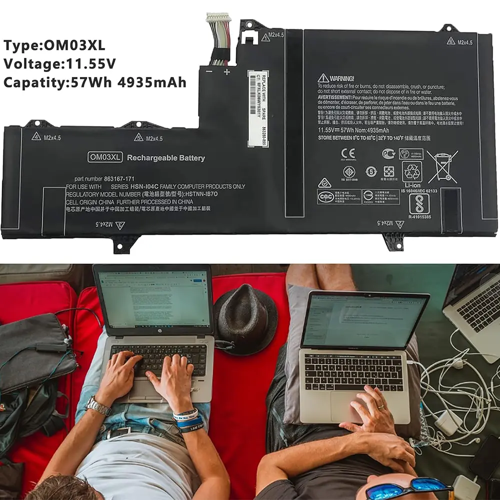 OM03XL 863280-855 Laptop Battery for HP EliteBook X360 1030 G2 13.3" 863167-171 863167-1B1 HSTNN-IB70 HSTNN-IB7O HSTNN-1B70