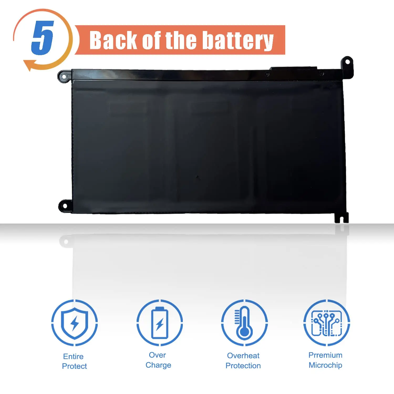 WDX0R Laptop Battery for Dell Inspiron 13 15 5000 7000 Series 5570 7579 7378 5567 7573 5565 5379 5378 Latitude 3490 3590 3340