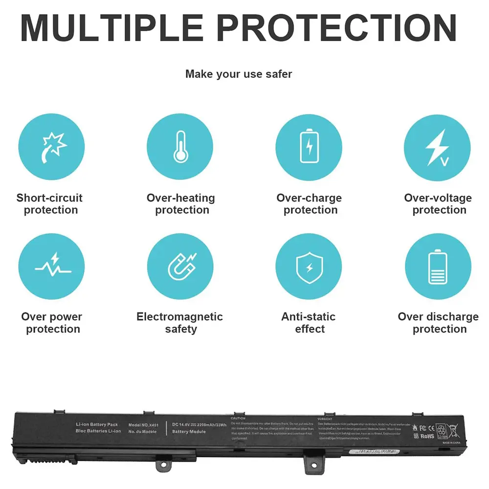 A31N1319 A41N1308 A41 Battery for Asus X451 X451C X451CA X551C X551CA X551CA-SX024H X551CA-SX029H X551CA-DH21 X551CA-0051A2117U
