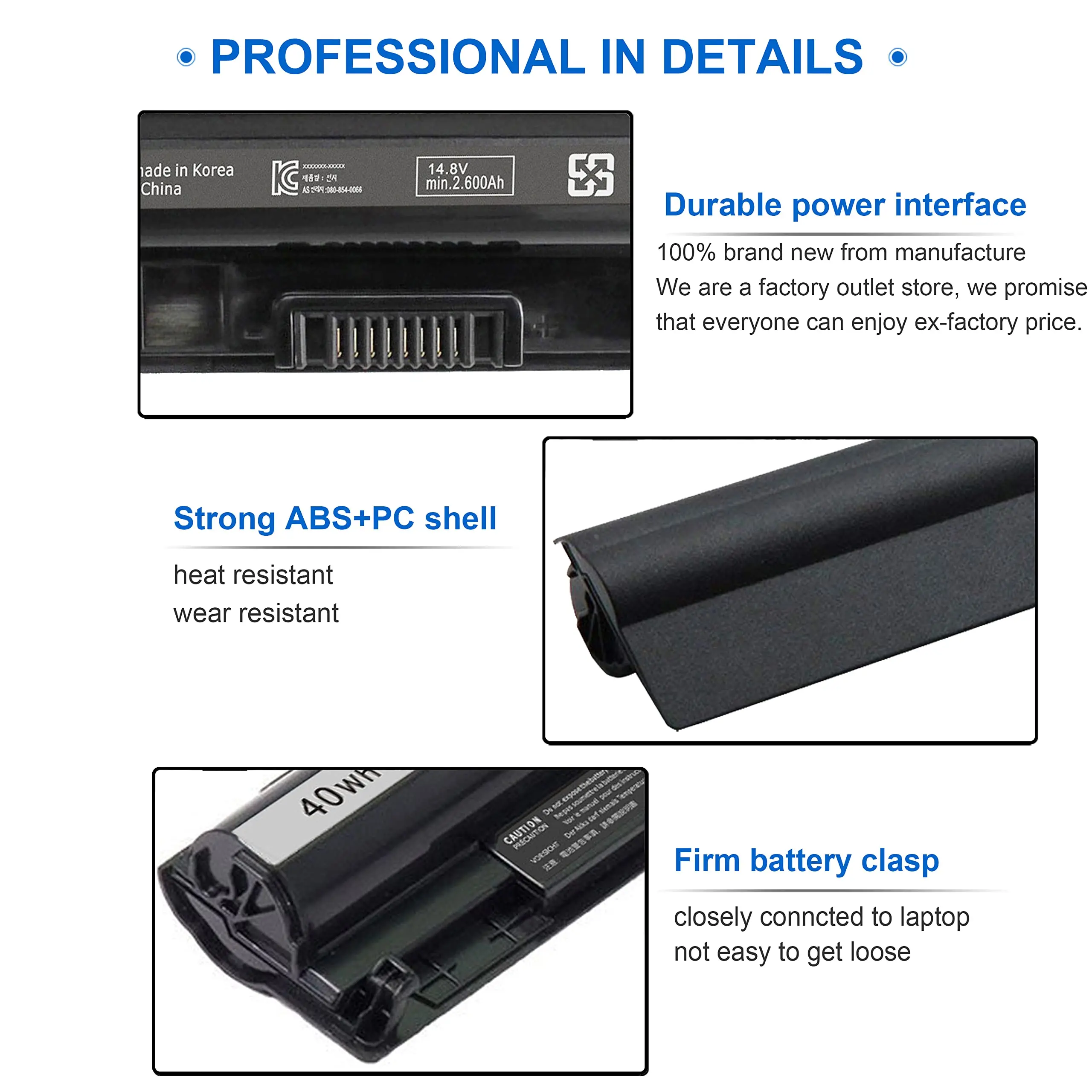 M5Y1K Battery for Dell Inspiron 14 15 17 Series14 3451 3452 5451 5452 15 3551 3552 3558 5545 17 5755 5756 5758 N3451 Vostro 3458