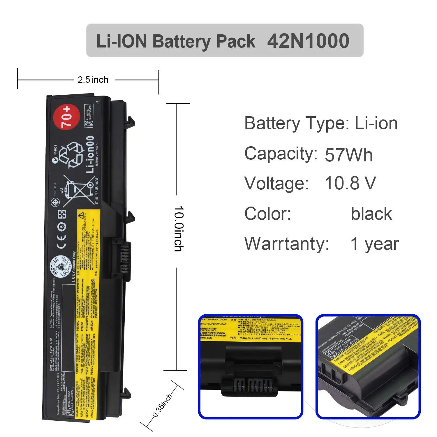 45N1001 42N1000 Laptop Battery for Lenovo ThinkPad T430 T430i T530 T530i W530 W530i L430 SL430 0A36302 0A36303 45N1006 45N1007