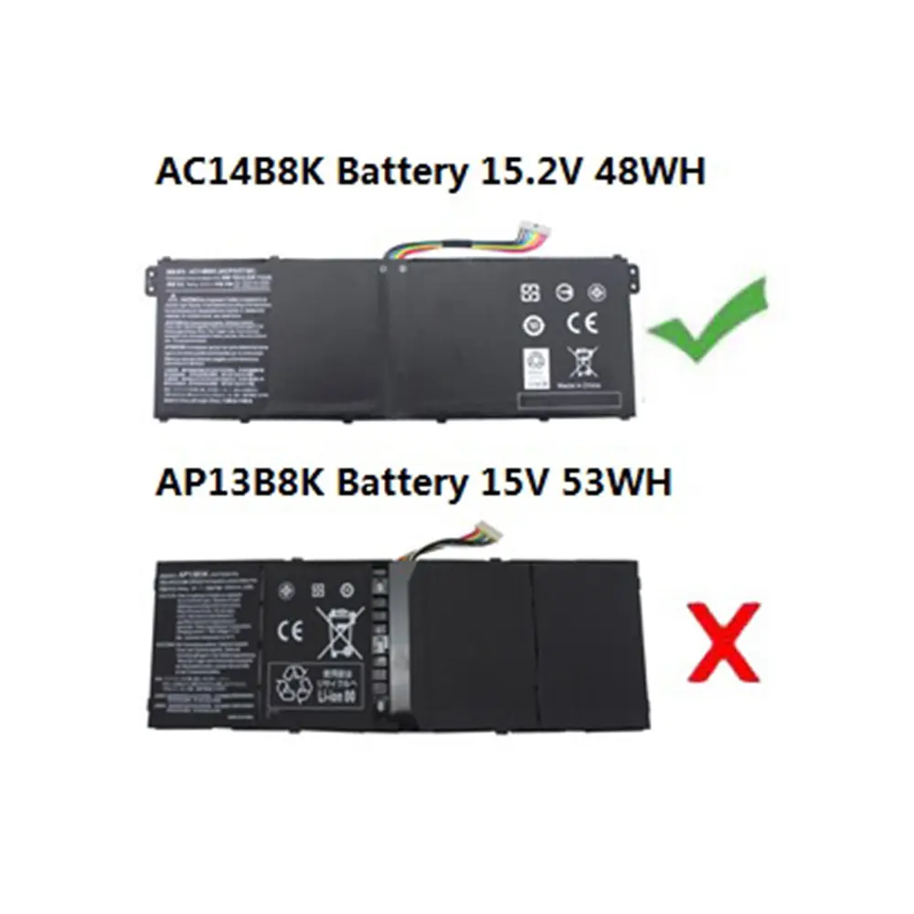 AC14B8K Laptop Battery for Acer Aspire 5 A515-51 R5-571T R7-371 V3-372T ES1-511 Nitro 5 AN515-51 Spin SP111-31 CB3-531 CB5-571
