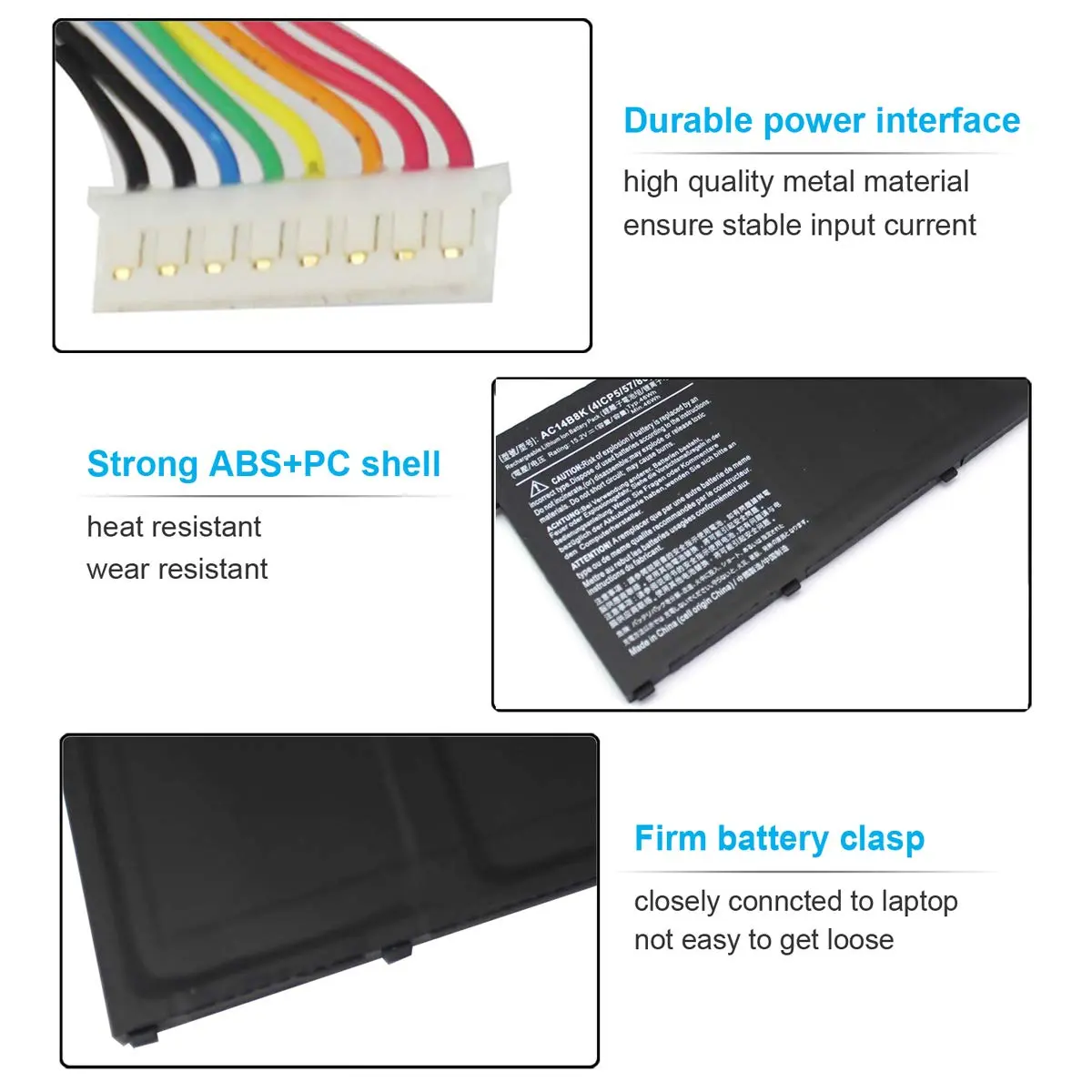 AC14B8K Laptop Battery for Acer Aspire 5 A515-51 R5-571T R7-371 V3-372T ES1-511 Nitro 5 AN515-51 Spin SP111-31 CB3-531 CB5-571